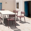 Compamia Helen Resin Outdoor Chair in Marsala Finish