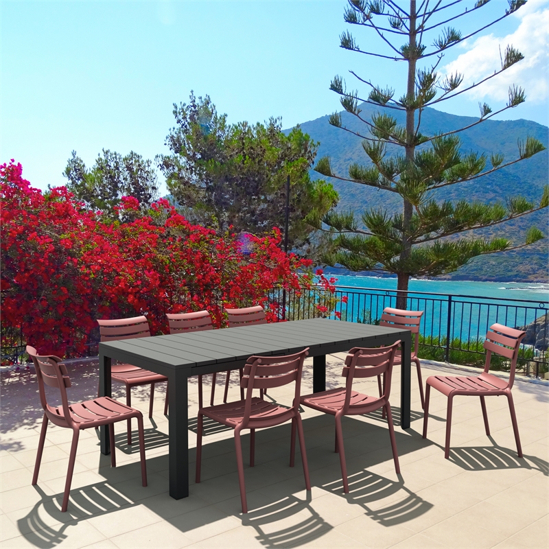 Compamia Helen Resin Outdoor Chair in Marsala Finish