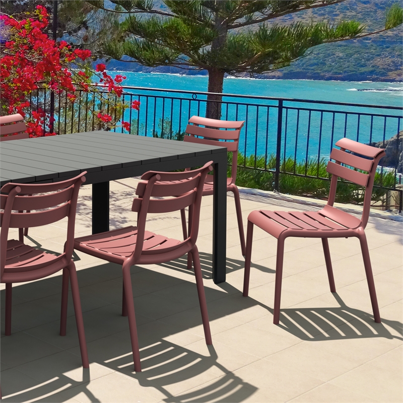 Compamia Helen Resin Outdoor Chair in Marsala Finish