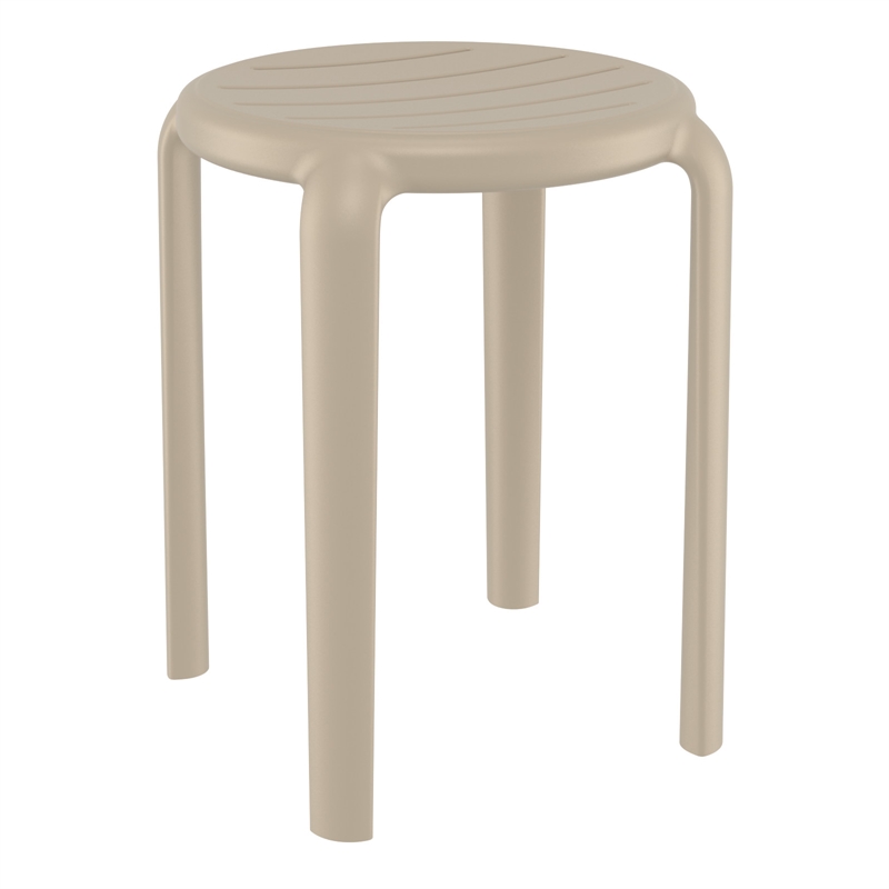 Compamia Tom Resin Dining Stool in Taupe Finish