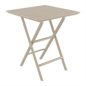 Compamia Helen 24&quot Square Folding Bistro Table in Taupe