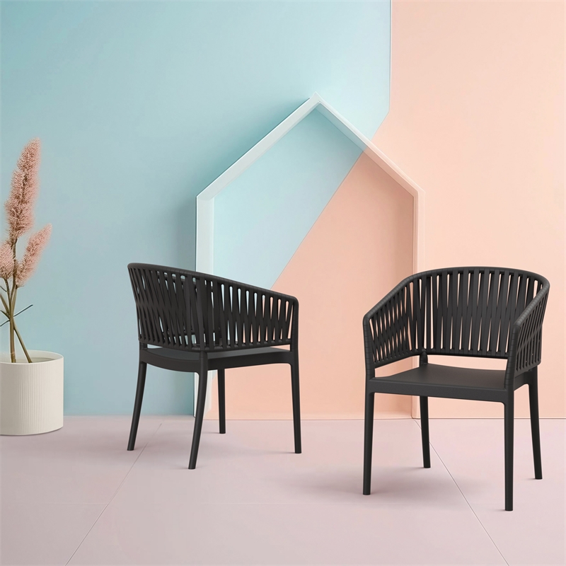 Compamia Portofino ArmChair in Black