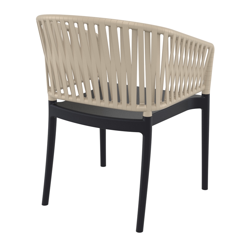 Compamia Portofino ArmChair in Black-Taupe