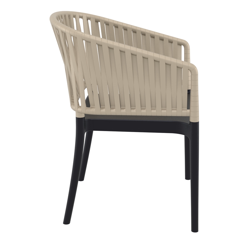 Compamia Portofino ArmChair in Black-Taupe