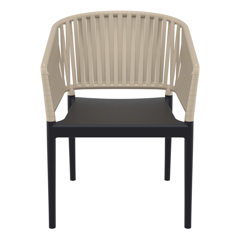 Compamia Portofino ArmChair in Black-Taupe