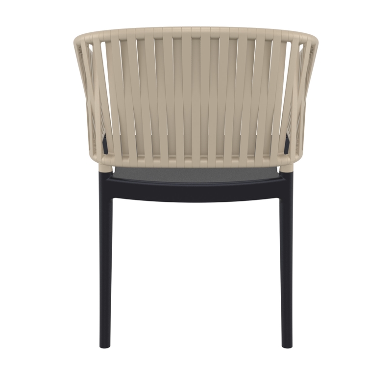 Compamia Portofino ArmChair in Black-Taupe