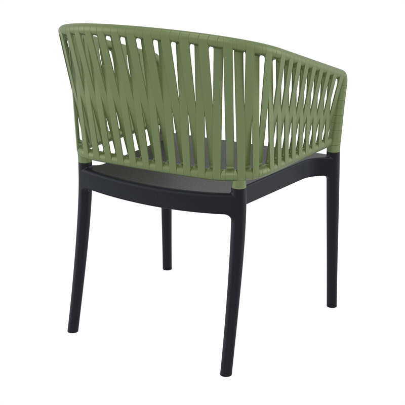 Compamia Portofino ArmChair in Black-Olive Green