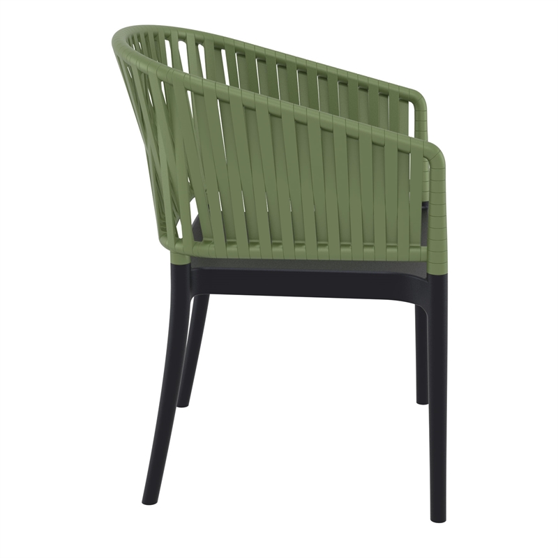 Compamia Portofino ArmChair in Black-Olive Green