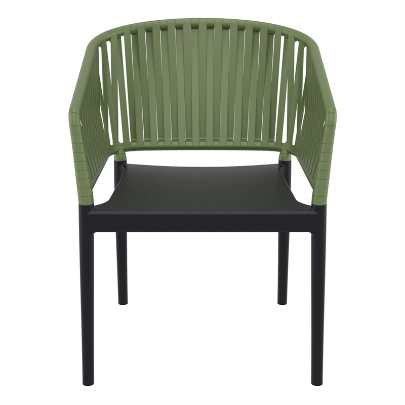 Compamia Portofino ArmChair in Black-Olive Green
