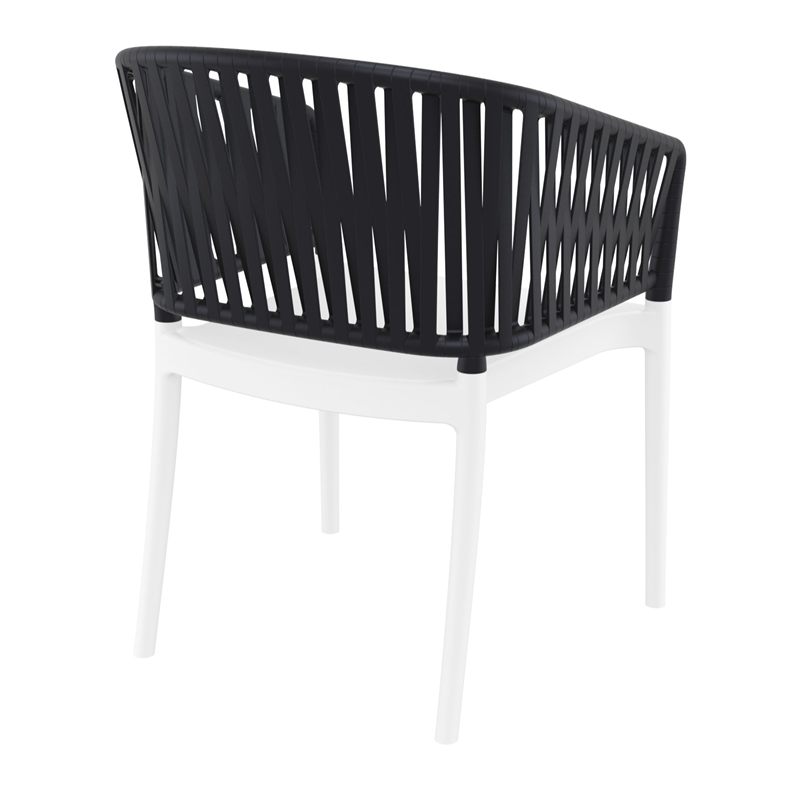 Compamia Portofino ArmChair in White-Black