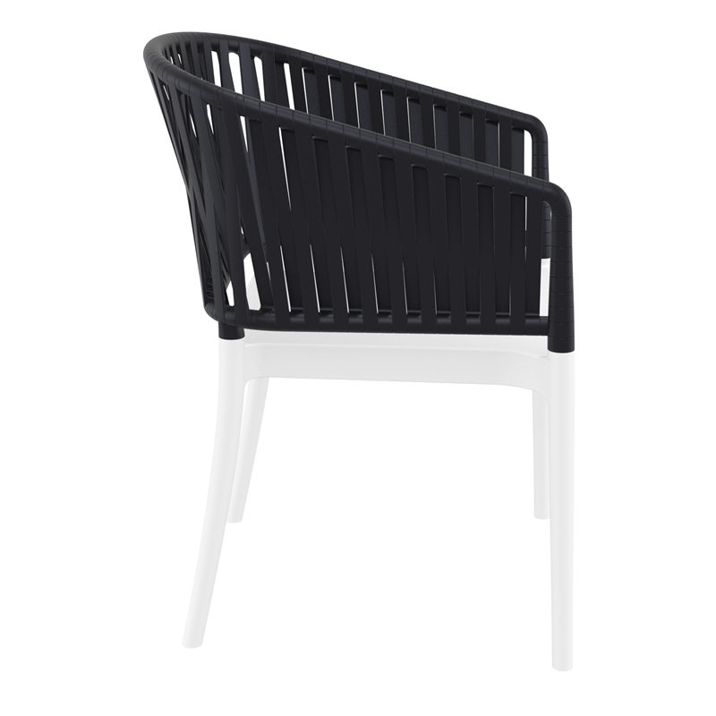 Compamia Portofino ArmChair in White-Black