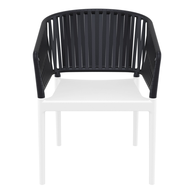 Compamia Portofino ArmChair in White-Black