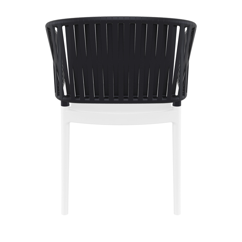Compamia Portofino ArmChair in White-Black