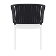 Compamia Portofino ArmChair in White-Black