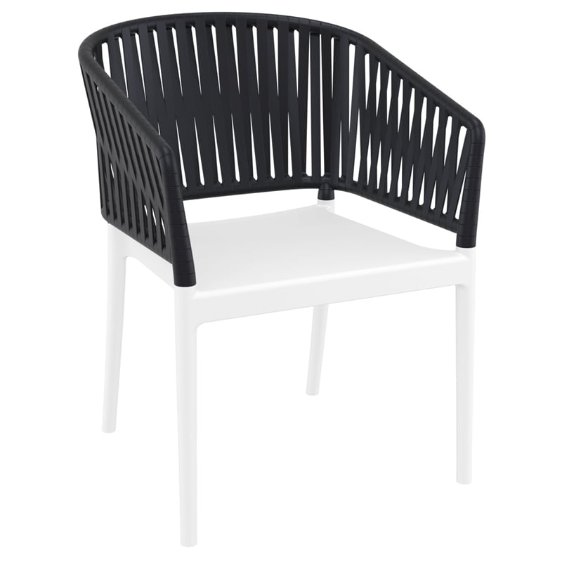Compamia Portofino ArmChair in White-Black