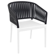 Compamia Portofino ArmChair in White-Black