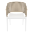 Compamia Portofino ArmChair in White-Taupe