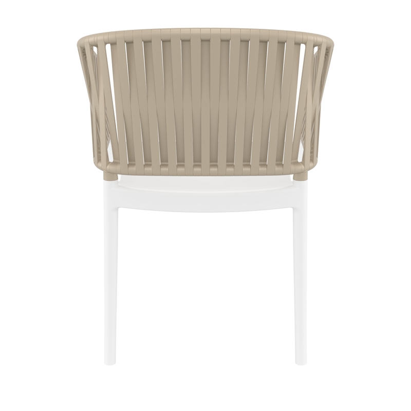 Compamia Portofino ArmChair in White-Taupe