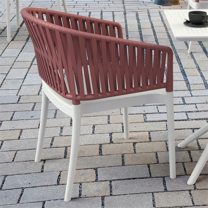 Compamia Portofino ArmChair in White-Marsala