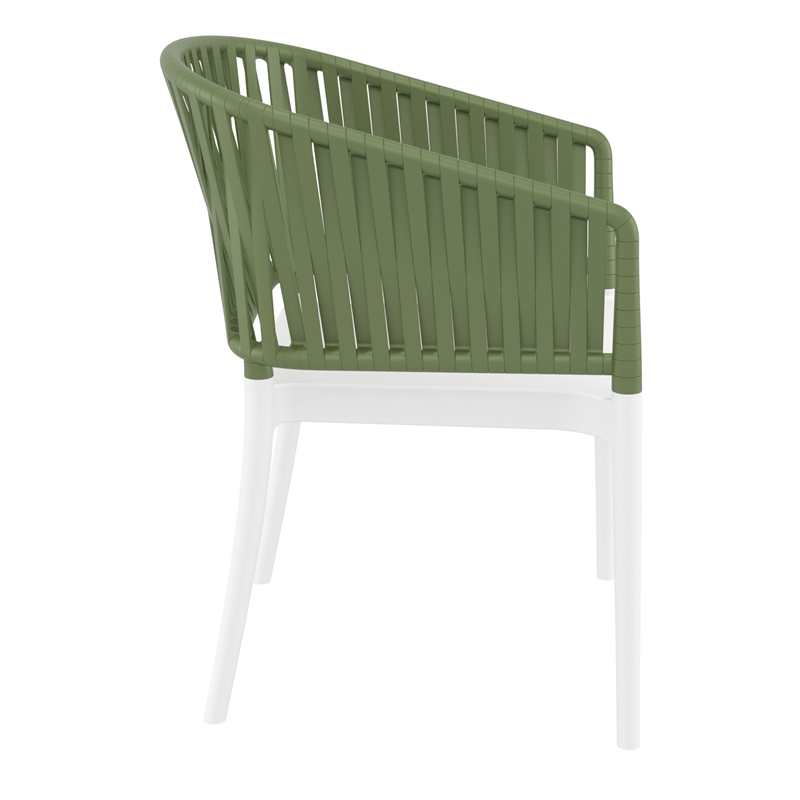 Compamia Portofino ArmChair in White-Olive Green