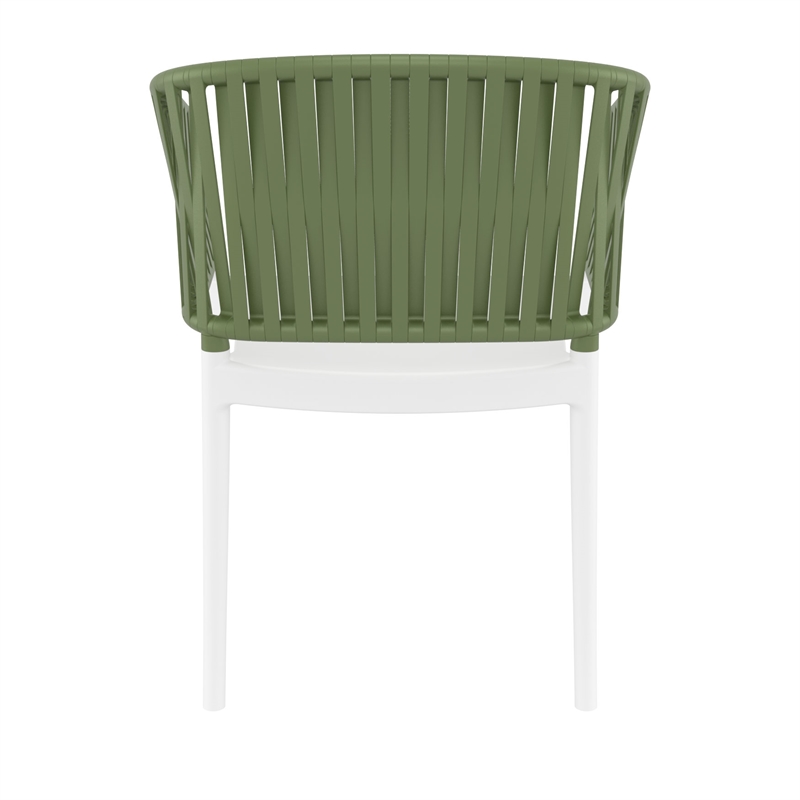 Compamia Portofino ArmChair in White-Olive Green