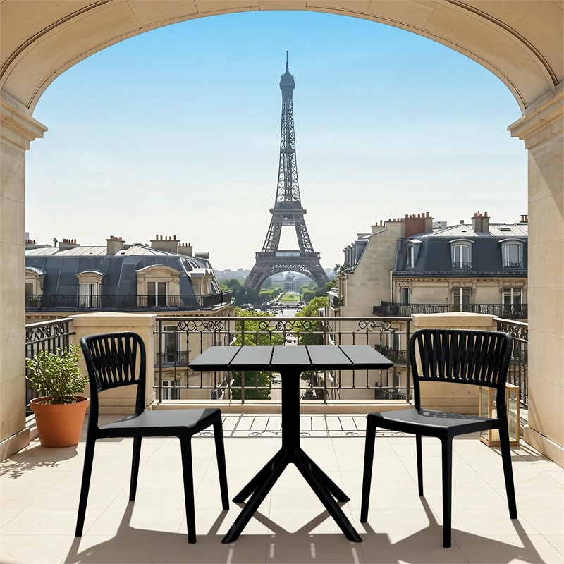 Compamia Portofino Side Chair in Black