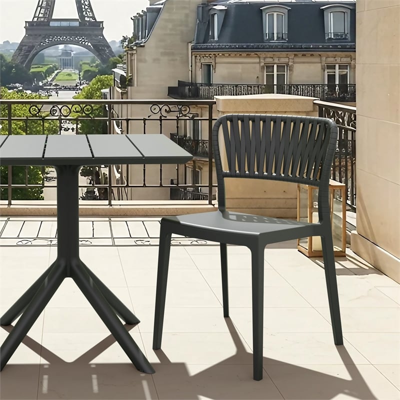 Compamia Portofino Side Chair in Dark Gray