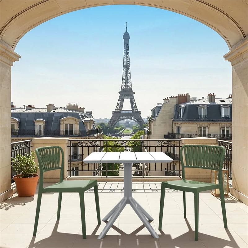 Compamia Portofino Side Chair in Olive Green