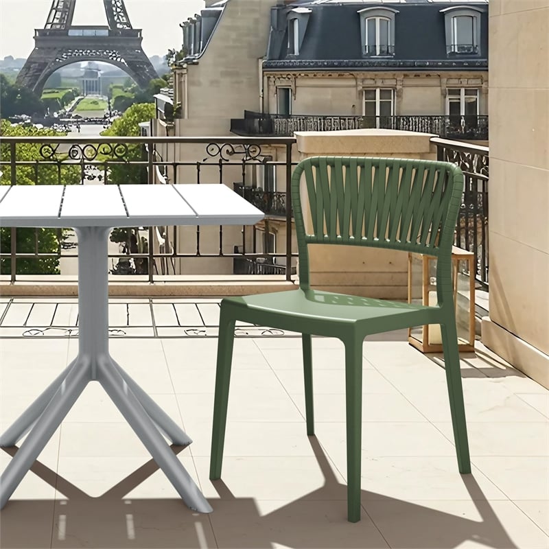 Compamia Portofino Side Chair in Olive Green