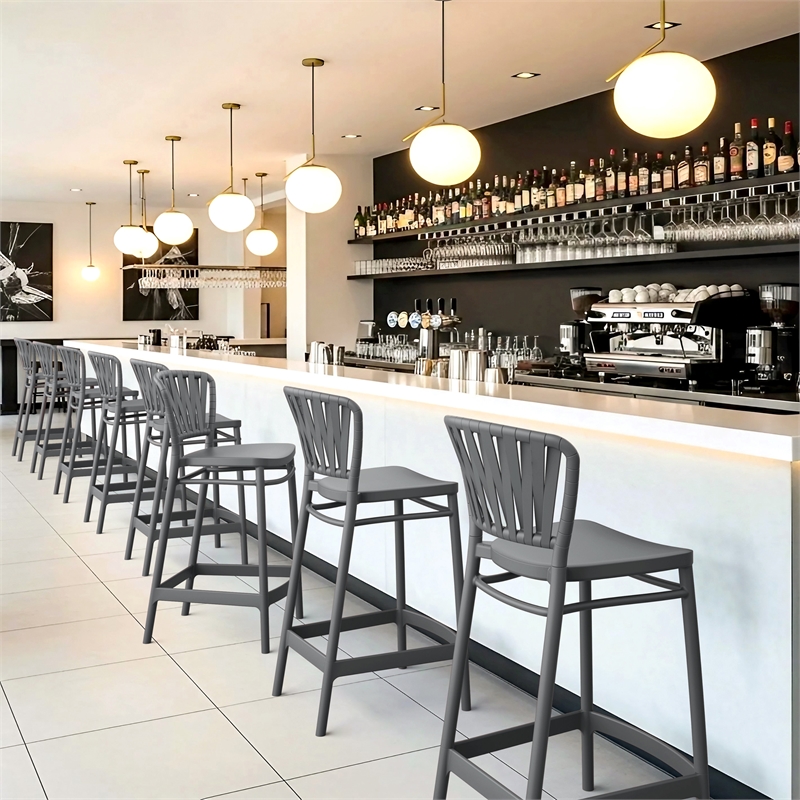 Compamia Portofino Counter Stool in Dark Gray