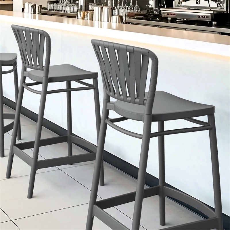 Compamia Portofino Counter Stool in Dark Gray