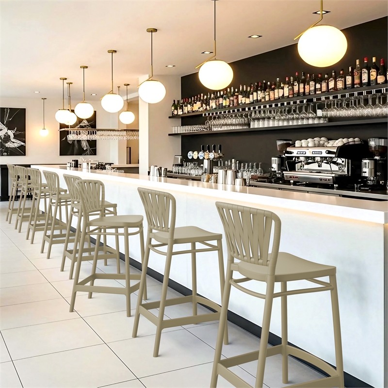 Compamia Portofino Counter Stool in Taupe