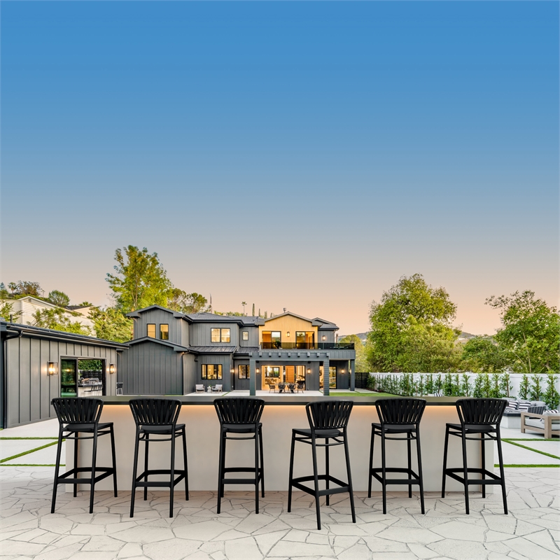 Compamia Portofino Bar Stool in Black