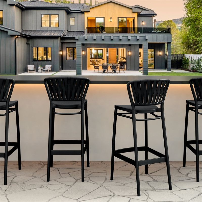 Compamia Portofino Bar Stool in Black