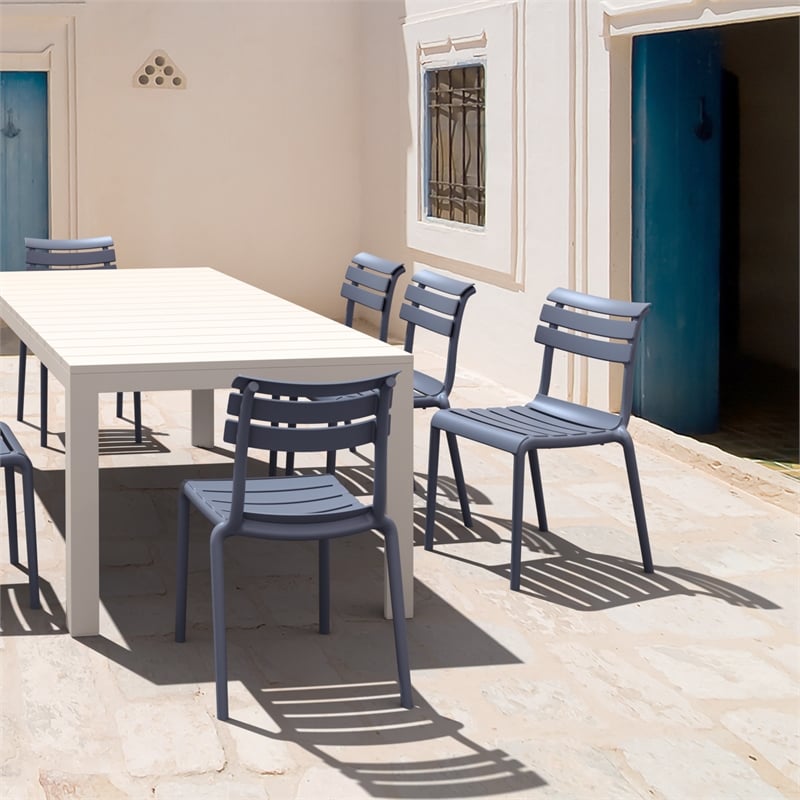 Compamia Helen Resin Outdoor Chair in Dark Gray
