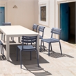 Compamia Helen Resin Outdoor Chair in Dark Gray
