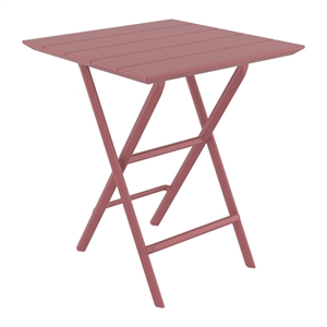 Compamia Helen 24&quot Square Folding Bistro Table in Marsala Finish