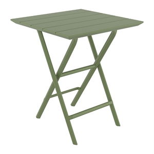Compamia Helen 24&quot Square Folding Bistro Table in Olive Green Finish