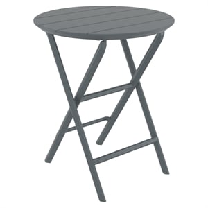 Compamia Helen 24&quot Round Folding Bistro Table in Black