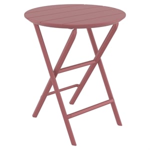Compamia Helen 24&quot Round Folding Bistro Table in Marsala Finish