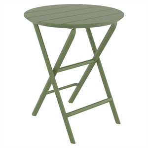 Compamia Helen 24&quot Round Folding Bistro Table in Olive Green