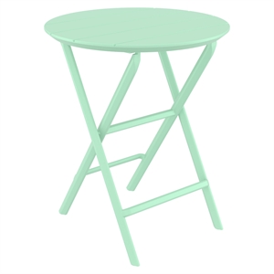 Compamia Helen 24&quot Round Folding Bistro Table in Opaline Finish