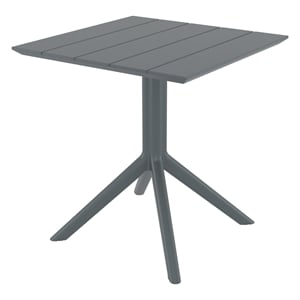 Compamia 27&quot Paris Square Table in Dark Gray Finish