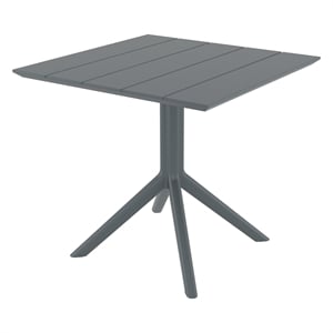 Compamia 31&quot Paris Square Table in Dark Gray Finish