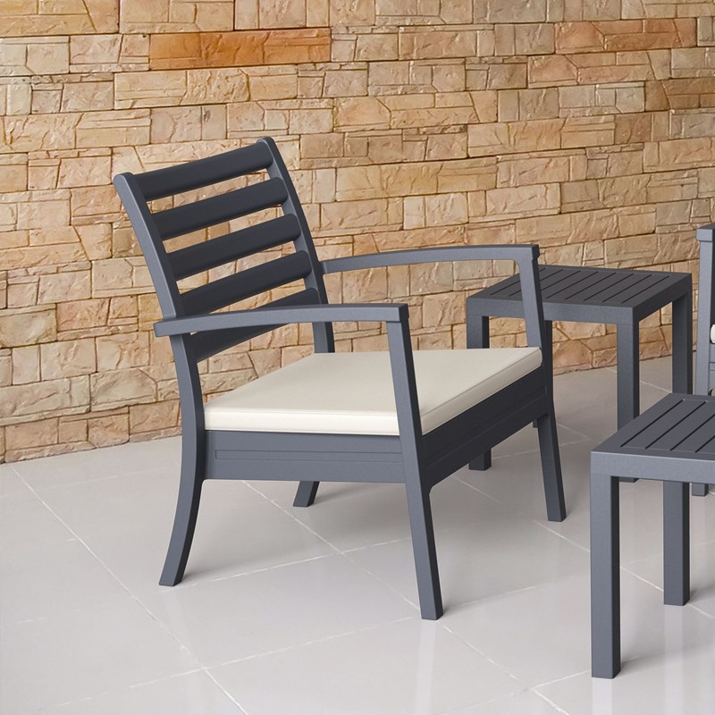 Compamia Artemis XL Club Chair in Dark Gray