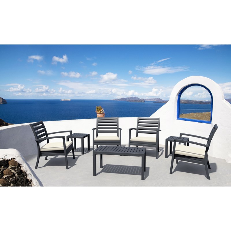 Compamia Artemis XL Club Chair in Dark Gray