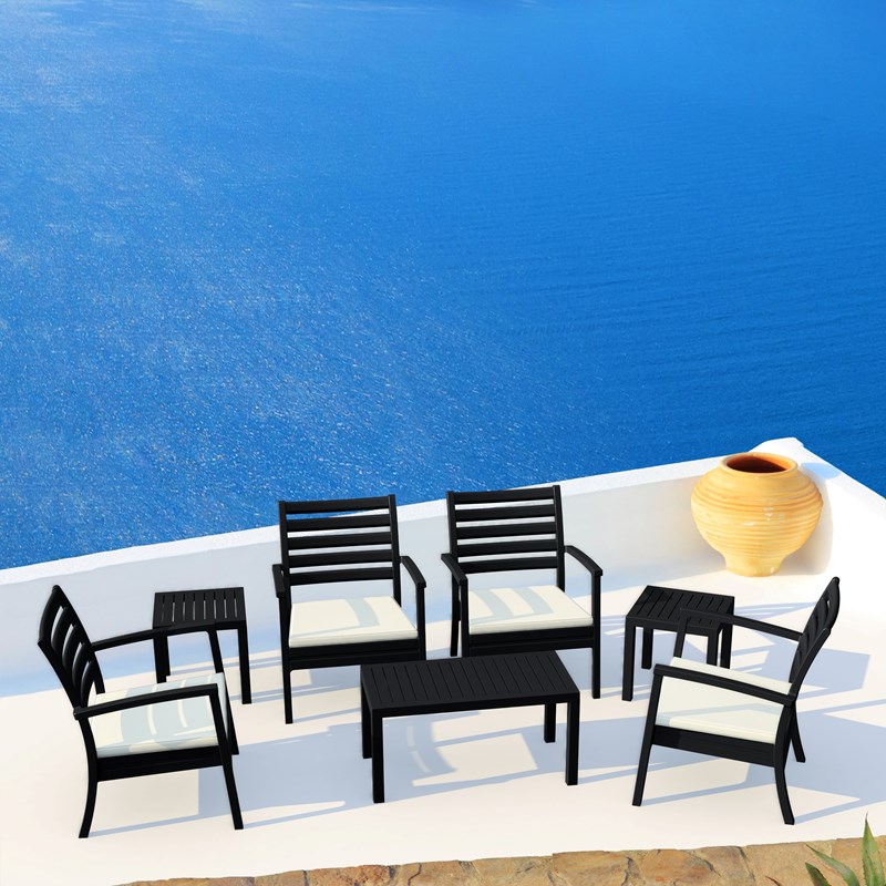Compamia Artemis 7 Piece XL Club Seating Set in Black