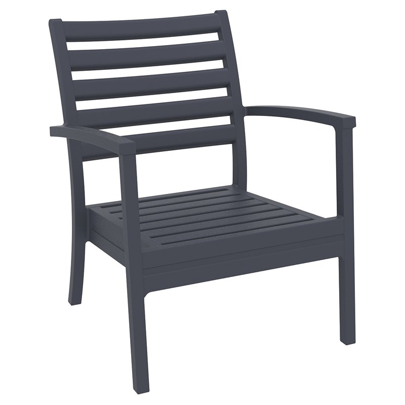 Compamia Artemis 7 Piece XL Club Seating Set in Dark Gray