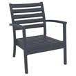 Compamia Artemis 7 Piece XL Club Seating Set in Dark Gray
