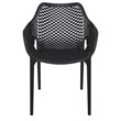 Compamia Air XL Outdoor Patio Dining Arm Chair in Black